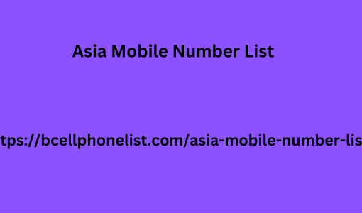 Asia Mobile Number List