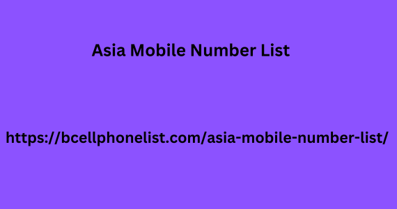 Asia Mobile Number List