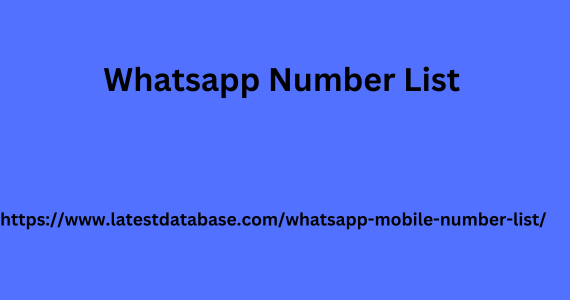 Whatsapp number list