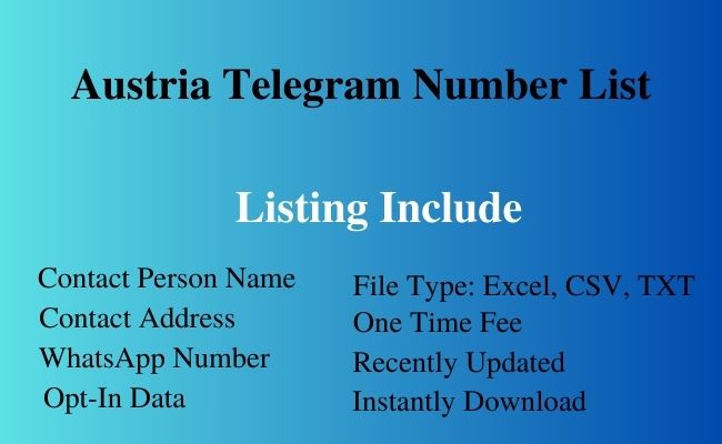 Austria telegram number list