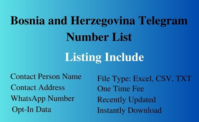 Bosnia and Herzegovina telegram number list