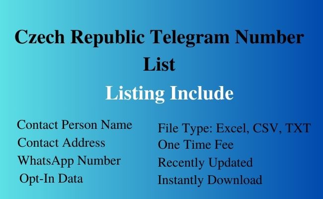 Czech Republic telegram number list