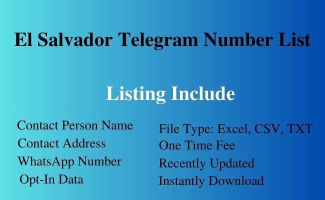 El Salvador telegram number list