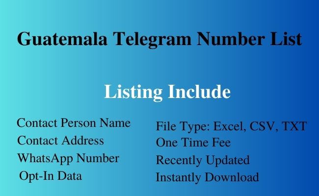 Guatemala telegram number list