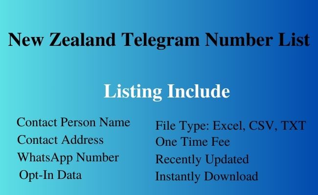 New Zealand telegram number list