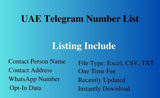 UAE telegram number list