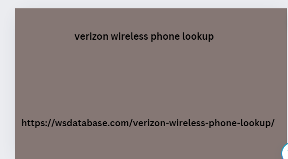 verizon wireless phone lookup