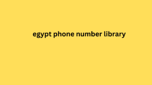 egypt phone number library