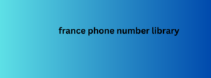 france phone number library