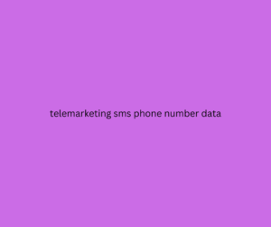 telemarketing sms phone number data