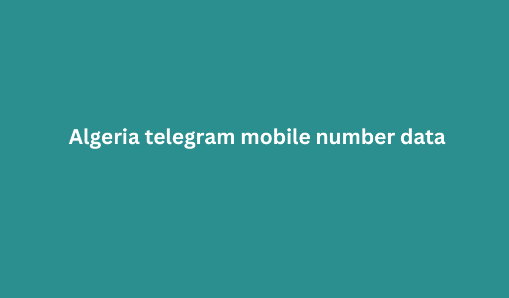 Algeria telegram mobile number data