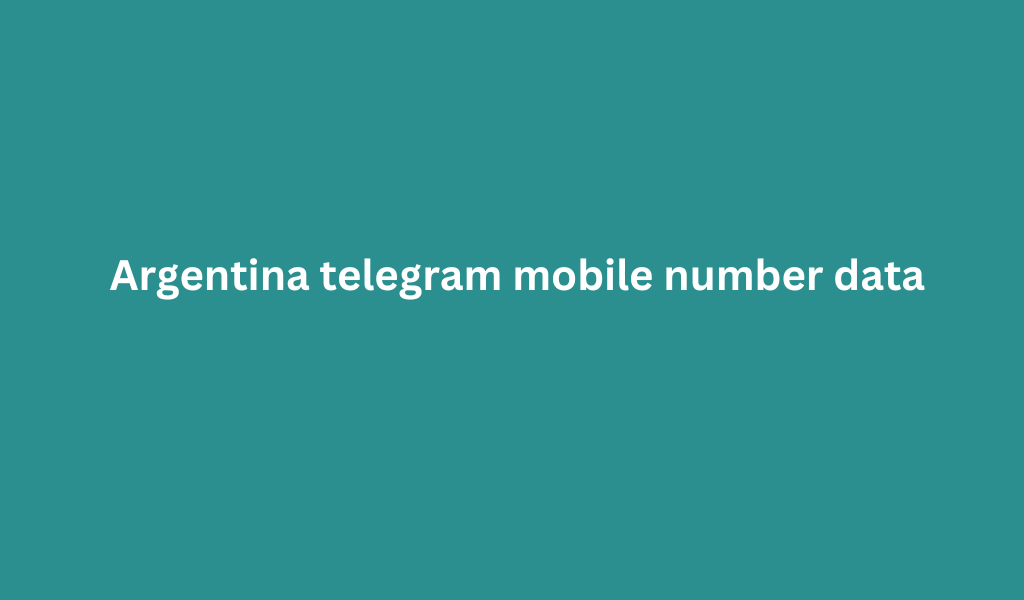 Argentina telegram mobile number data