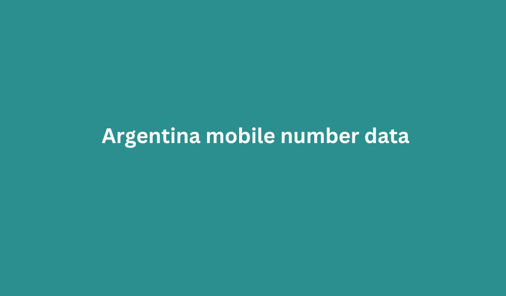 Argentina mobile number data