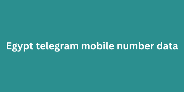 Egypt telegram mobile number data