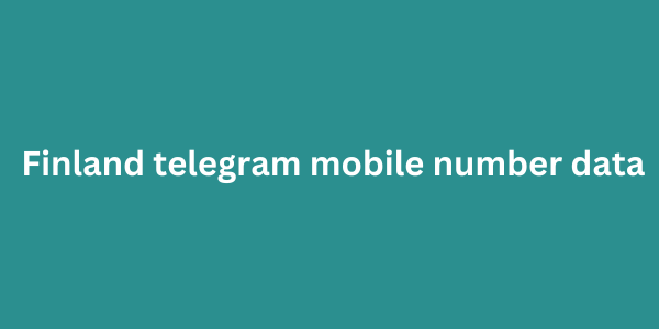 Finland telegram mobile number data