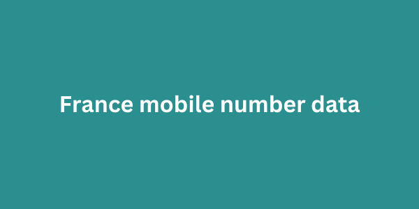 France mobile number data