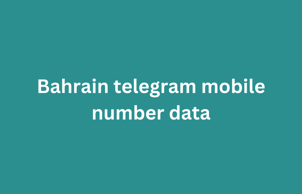 Bahrain telegram mobile number data