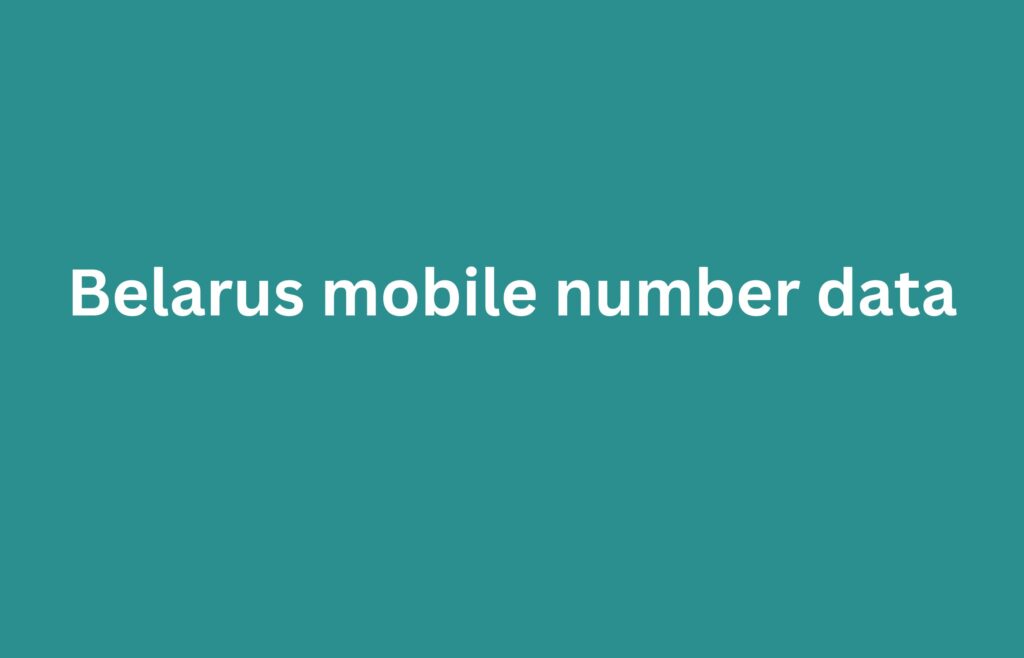 Belarus mobile number data