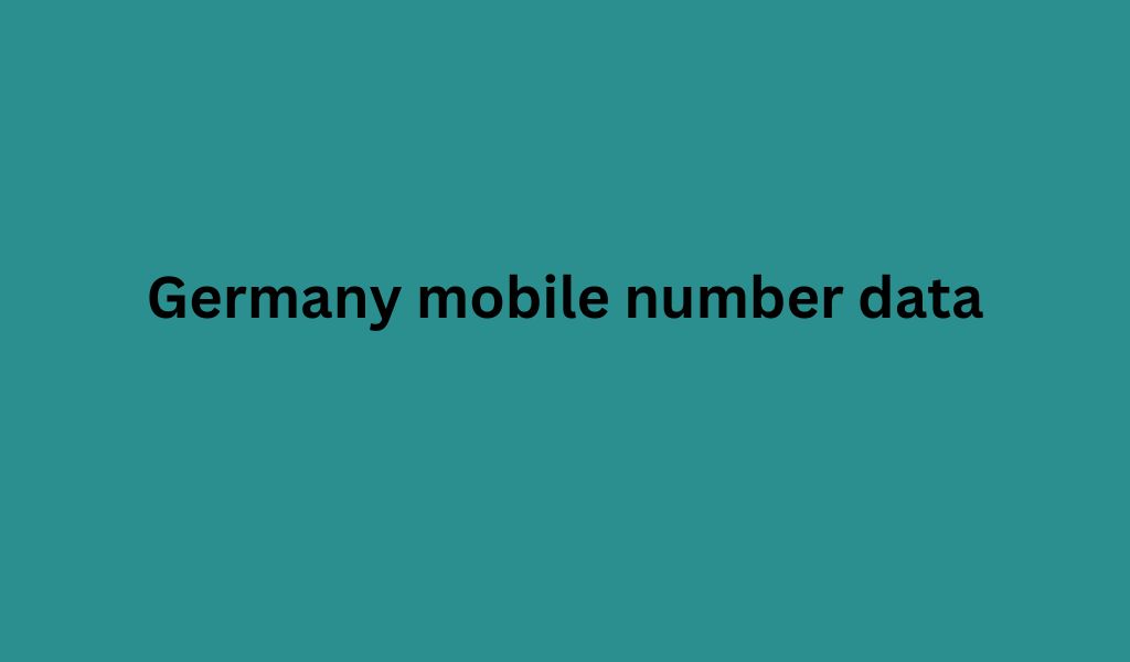 Germany mobile number data