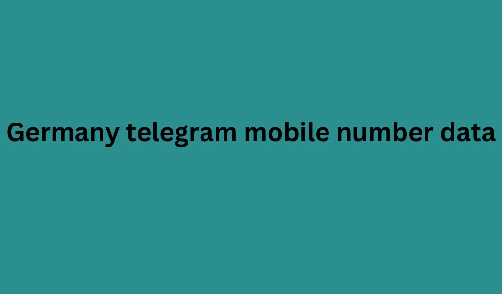 Germany telegram mobile number data