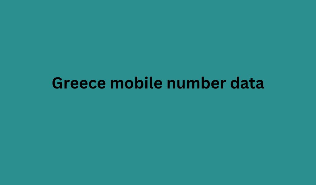 Greece mobile number data