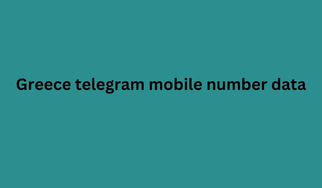 Greece telegram mobile number data