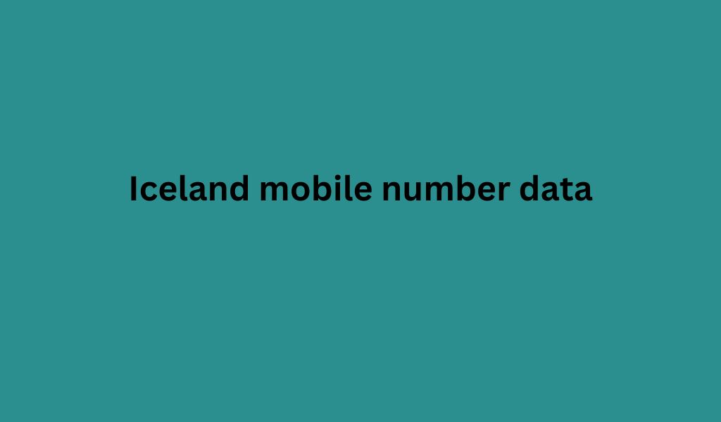 Iceland mobile number data