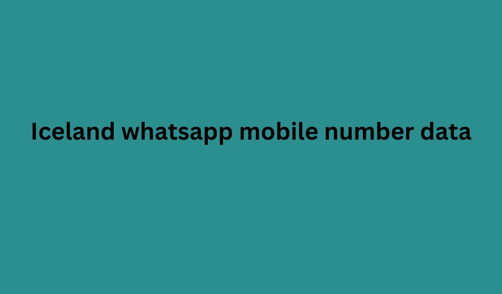 Iceland whatsapp mobile number data