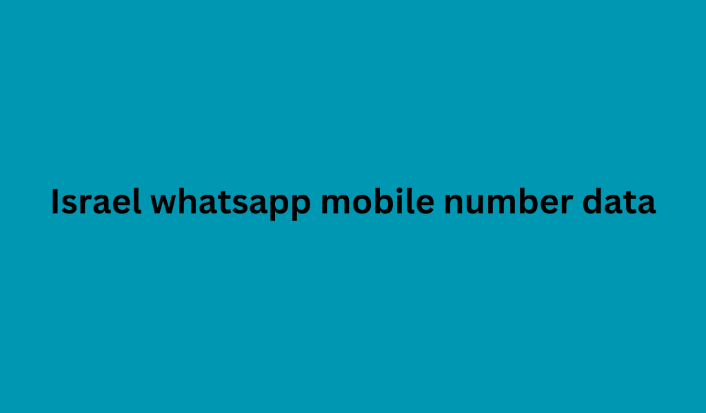 Israel whatsapp mobile number data