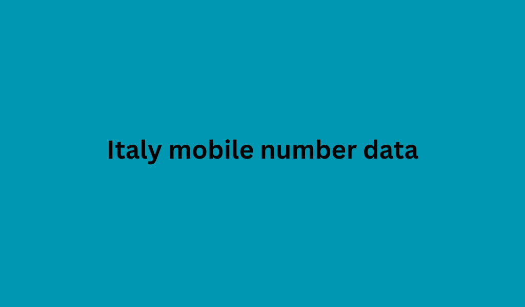 Italy mobile number data