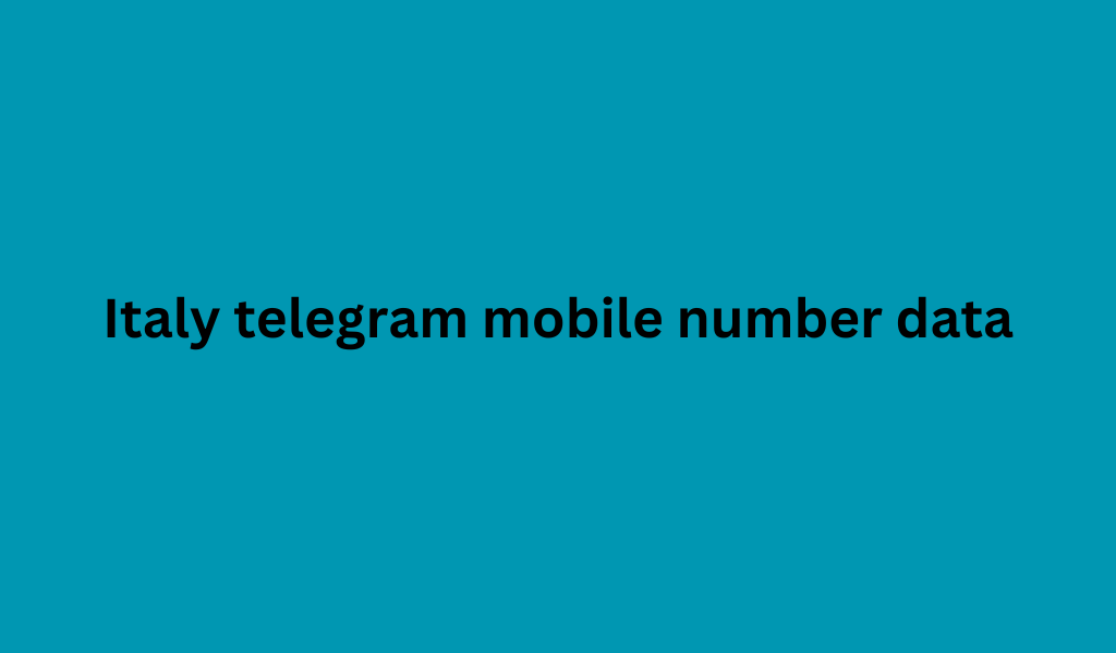 Italy telegram mobile number data