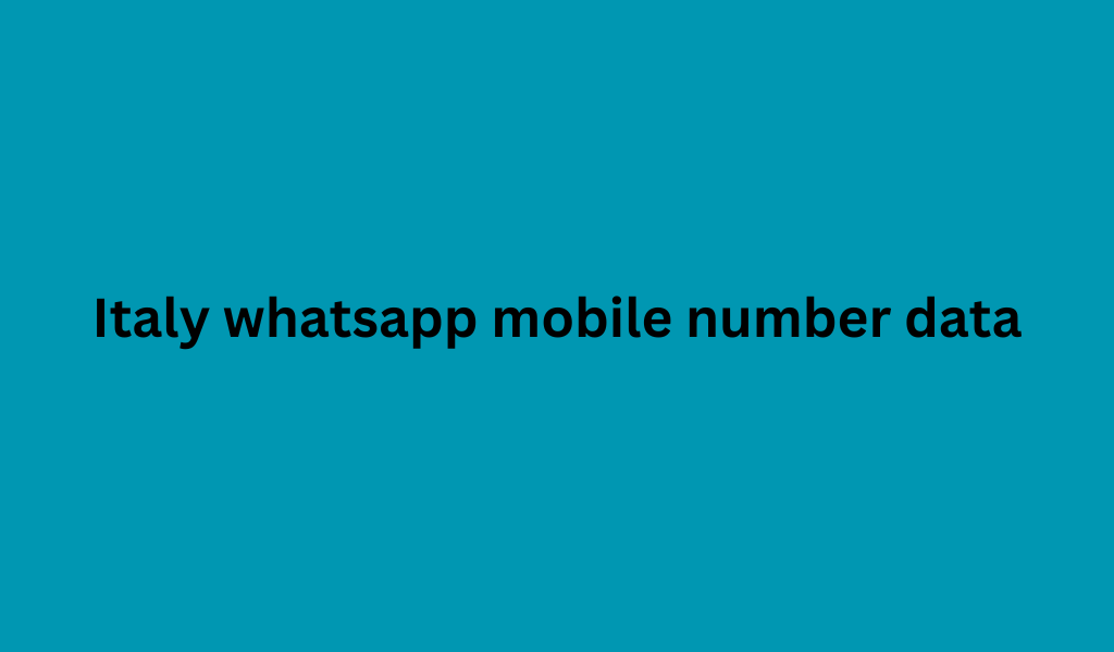 Italy whatsapp mobile number data