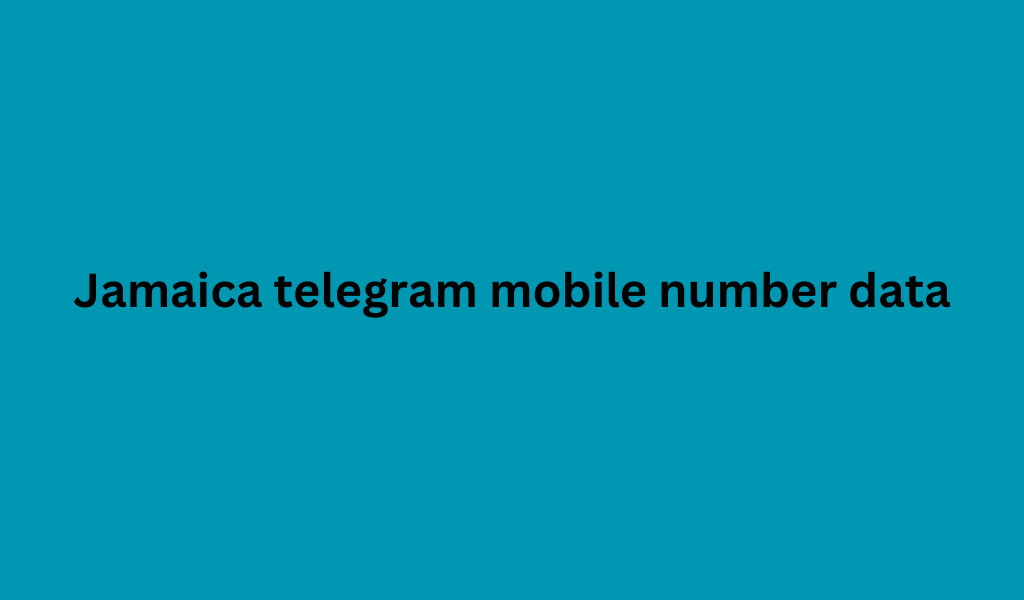 Jamaica telegram mobile number data