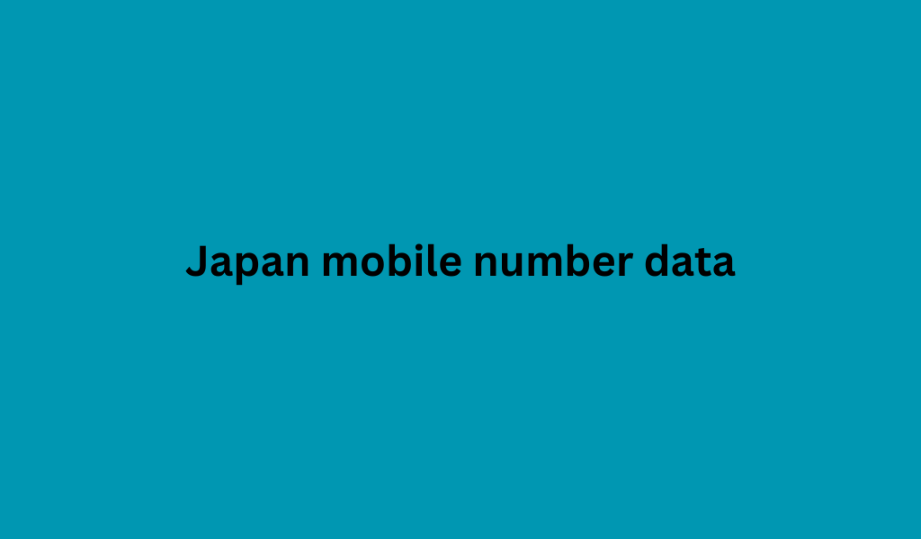 Japan mobile number data