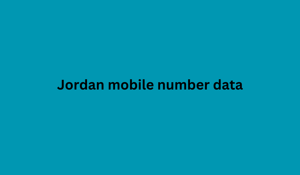 Jordan mobile number data