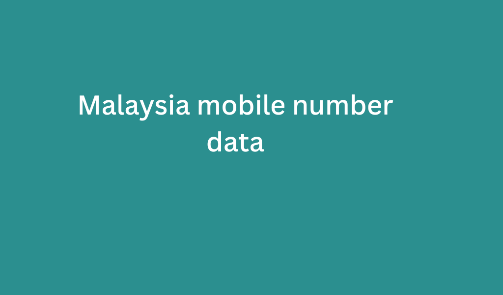 Malaysia mobile number data