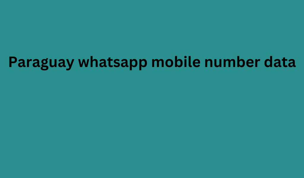 Paraguay whatsapp mobile number data