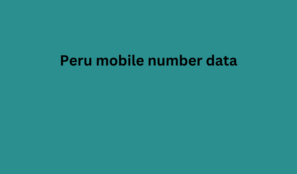 Peru mobile number