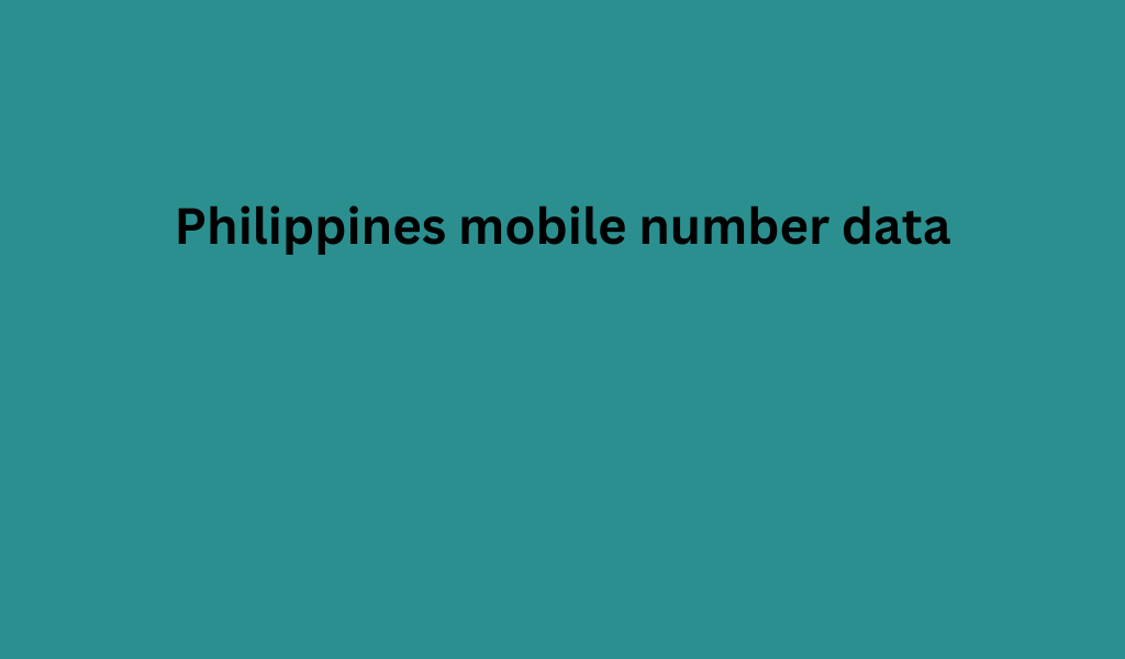 Philippines mobile number data