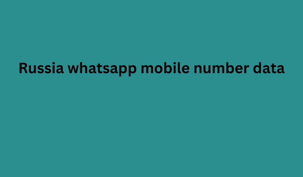 Russia whatsapp mobile number data