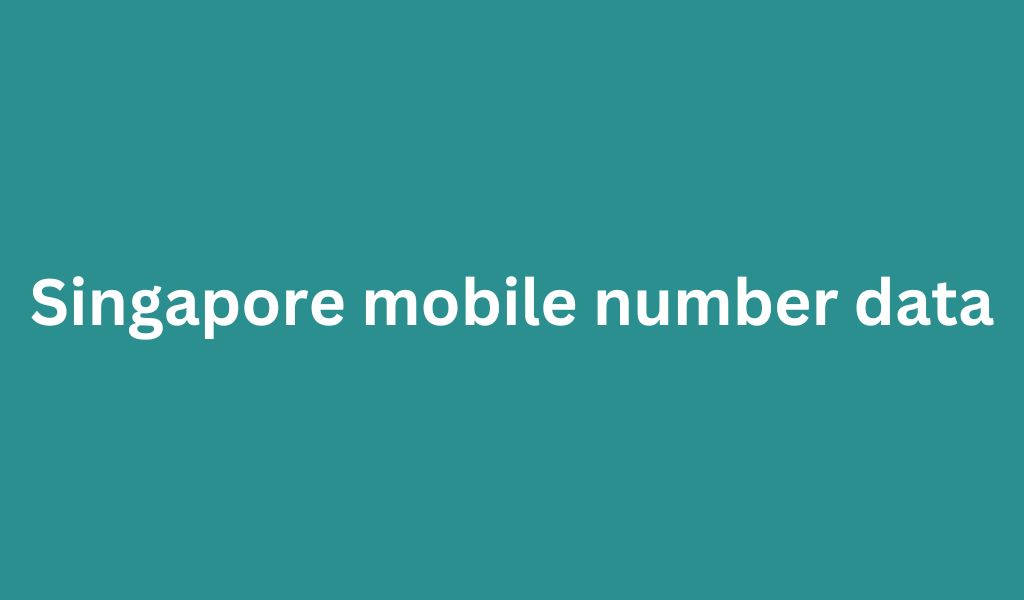 Singapore mobile number data