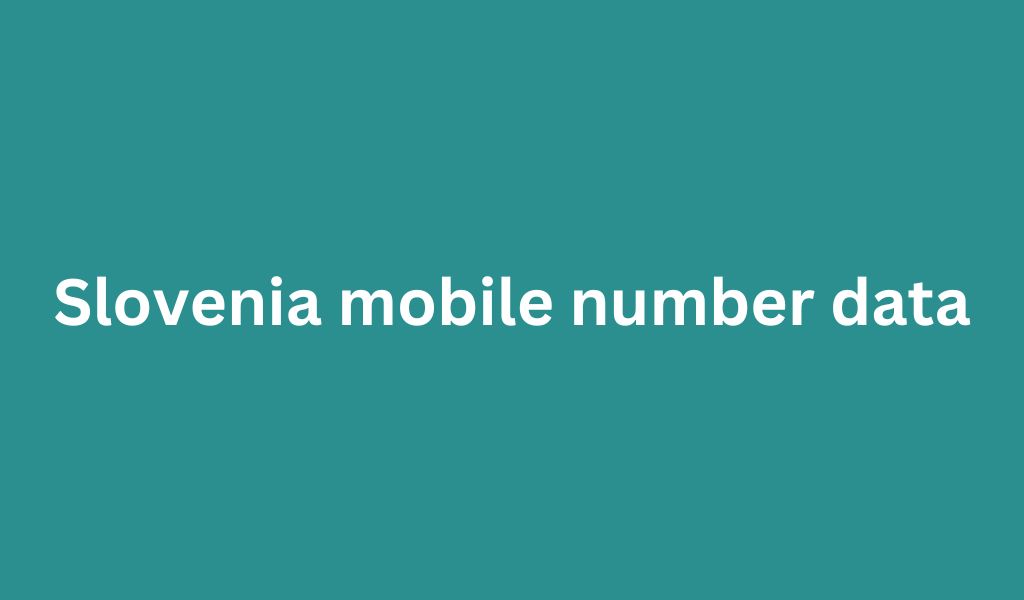 Slovenia mobile number data