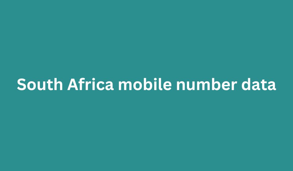 South Africa mobile number data