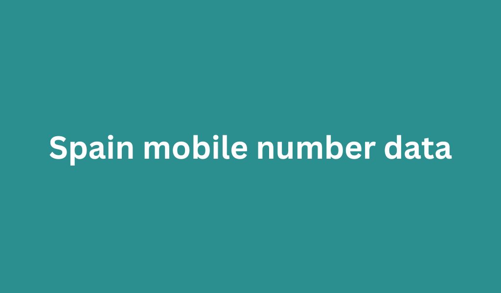 Spain mobile number data