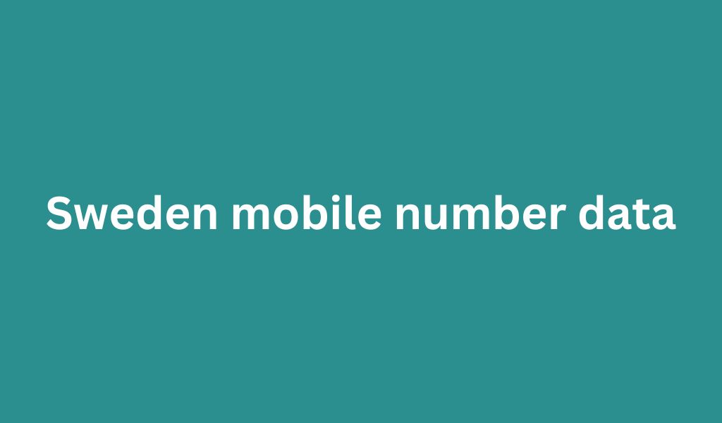 Sweden mobile number data