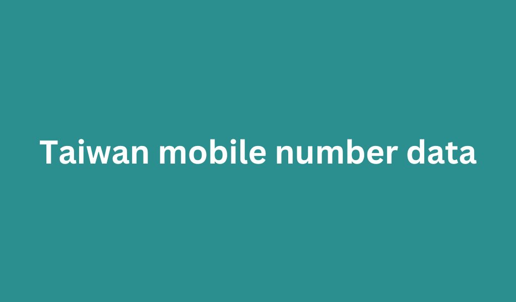 Taiwan mobile number data