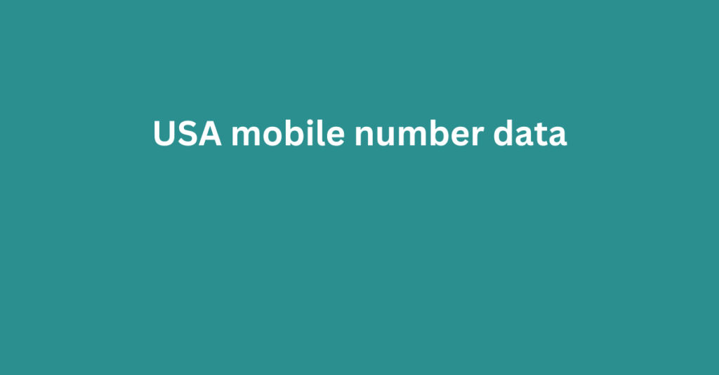 USA mobile number data